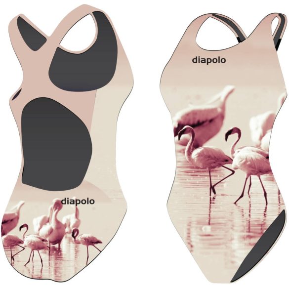 Girl's thick strap swimsuit - Flamingos