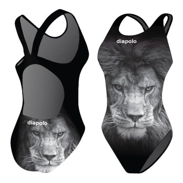 Mädchen Schwimmanzug-Gray Lion mit breiten Trägern