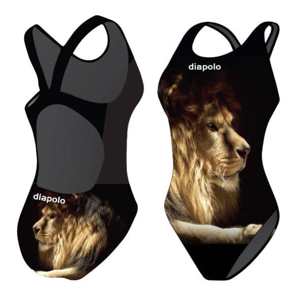 Mädchen Schwimmanzug-Golden Lion mit breiten Trägern