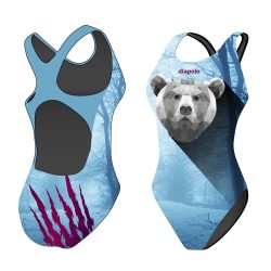 Mädchen Schwimmanzug-Bear Scratch mit breiten Trägern