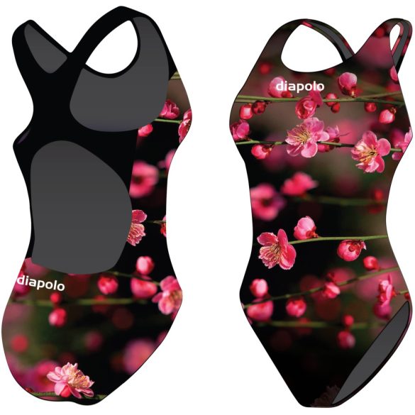Girl's thick strap swimsuit - Blossom Flower