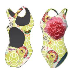 Girl's thick strap swimsuit - Colorful Flower - 5