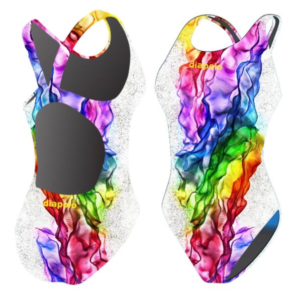 Mädchen Schwimmanzug-Rainbow Sinus mit breiten Trägern
