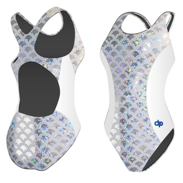 Girl's thick strap swimsuit - Silver Hollow Fish - 1