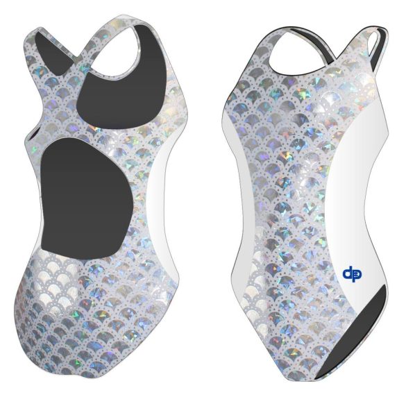 Girl's thick strap swimsuit - Silver Hollow Fish - 3