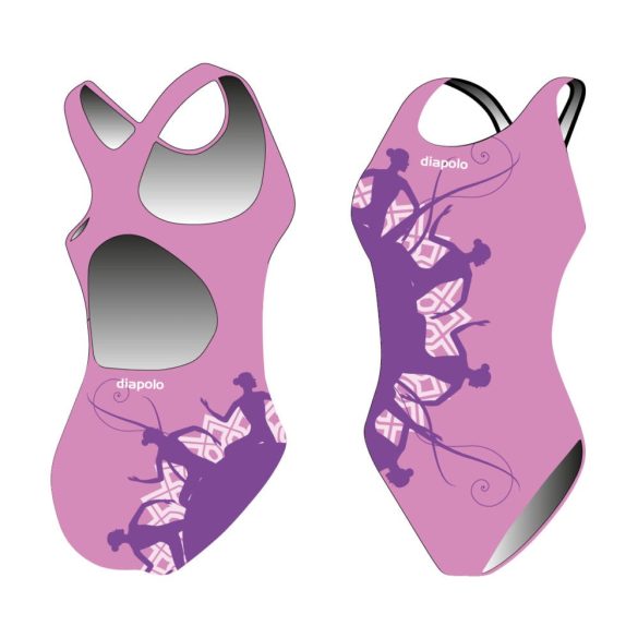 Girl's thick strap swimsuit - Sync circle 1 (synchro 4)
