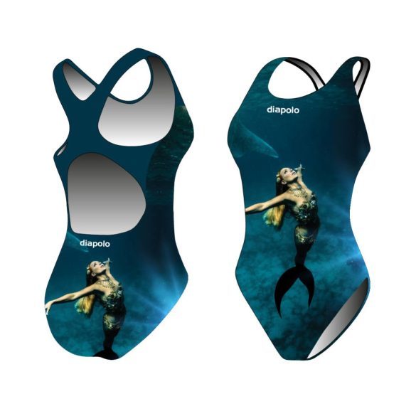 Mädchen Schwimmanzug-Sync mermaid mit breiten Trägern