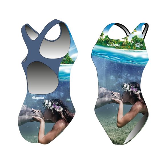 Mädchen Schwimmanzug-Sync mermaid kiss mit breiten Trägern