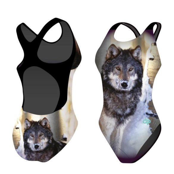 Mädchen Schwimmanzug-Wolf mit breiten Trägern