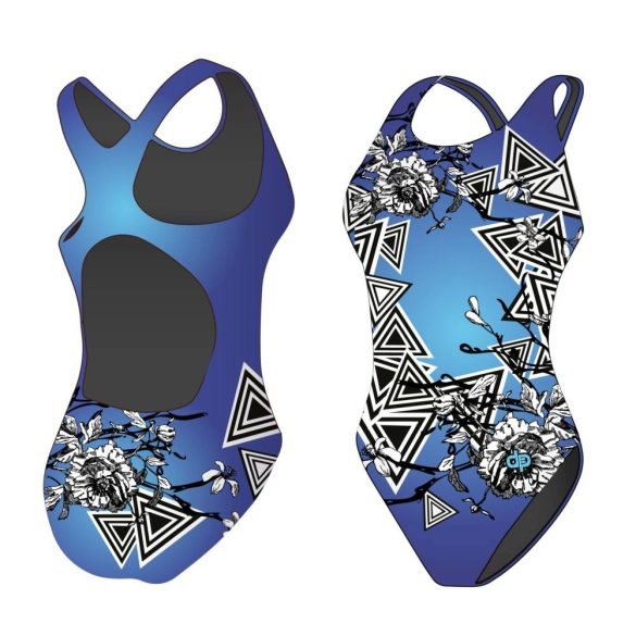 Girl's thick strap swimsuit - Triangle tree - 3