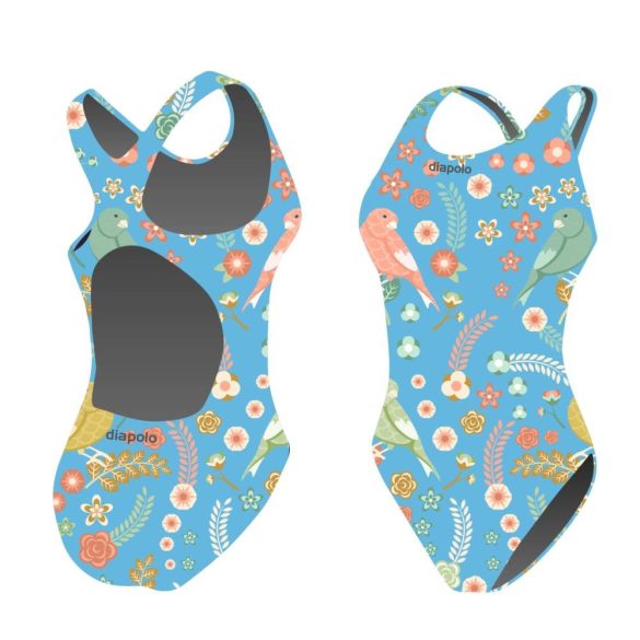 Girl's thick strap swimsuit - Color Parrot