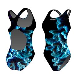Mädchen Schwimmanzug-Coral mit breiten Trägern