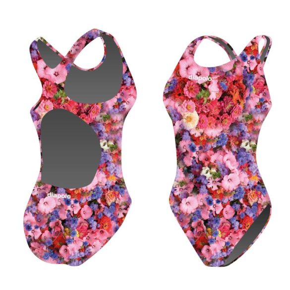 Girl's thick strap swimsuit - Flower garden