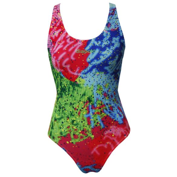Girl's thick strap swimsuit - Colorful - 2