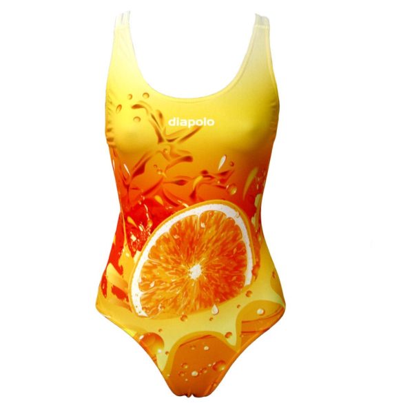 Mädchen Schwimmanzug-Orange fruit mit breiten Trägern