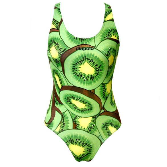 Girl's thick strap swimsuit - Kiwi fruit