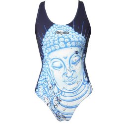Mädchen Schwimmanzug-Buddha mit breiten Trägern