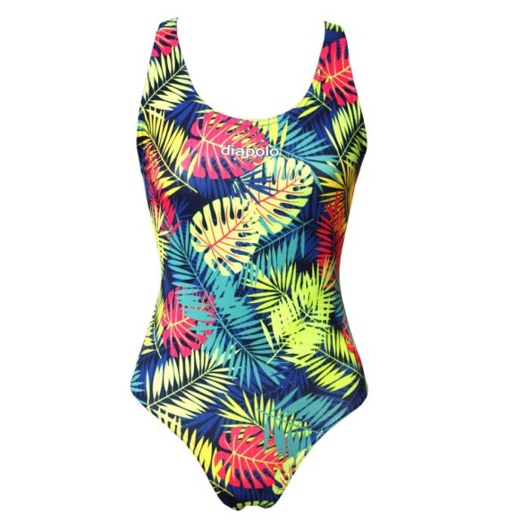 Girl's thick strap swimsuit - Tropical - 2