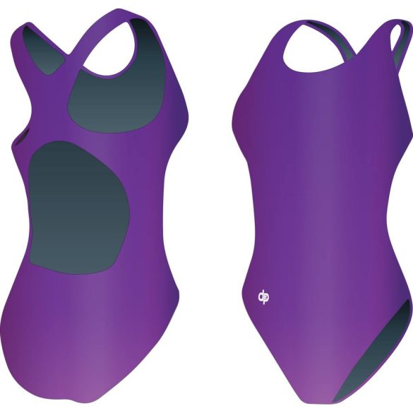 Girl's thick strap swimsuit - Purple Classic