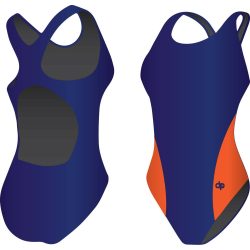 Mädchen Schwimmanzug-Classic 3 mit breiten Trägern