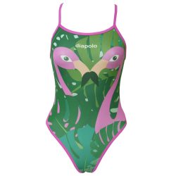 Girl's thin strap swimsuit - Flamingos