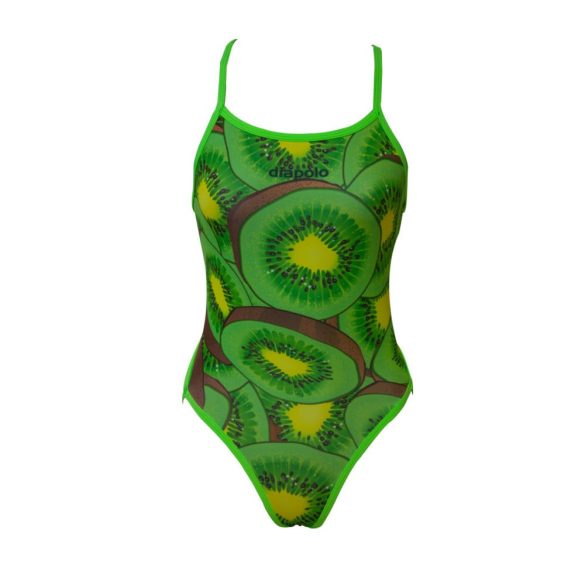 Girl's thin strap swimsuit - Kiwi Fruit