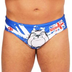 Herren Schwimmhose-Bulldog 1-blau