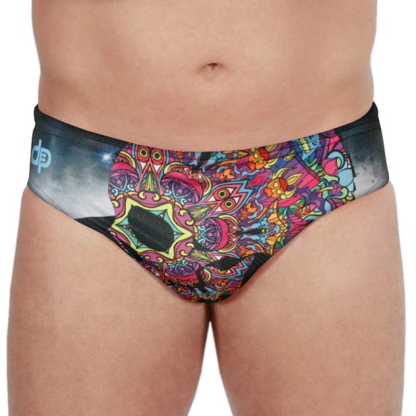 Herren Badehose-Psyho Skull