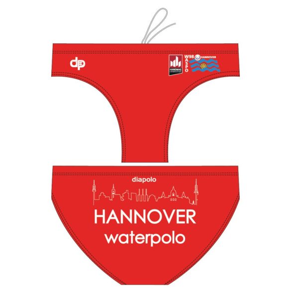 Waspo Hannover-Herren Schwimmhose-rot