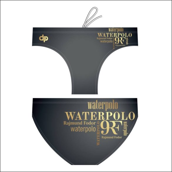 HWPSC - 9RF - men's waterpolo suit - Gold - scripts 