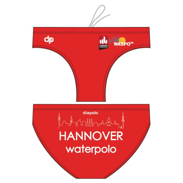 Waspo Hannover-Herren Wasserballhose-rot