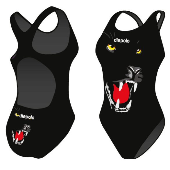 Damen Schwimmanzug-Panther mit breiten Trägern