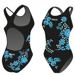 Damen Schwimmanzug-Hungarian Folk-blau