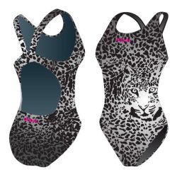 Damen Schwimmanzug-Leopard mit breiten Trägern