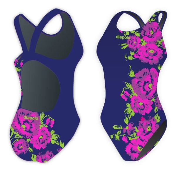 Damen Schwimmanzug-Flower mit breiten Trägern