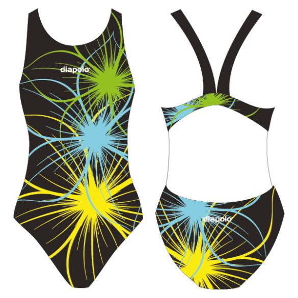Women's thick starp swimsuit - Neonflower - 3