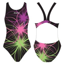 Women's thick starp swimsuit - Neonflower - 9
