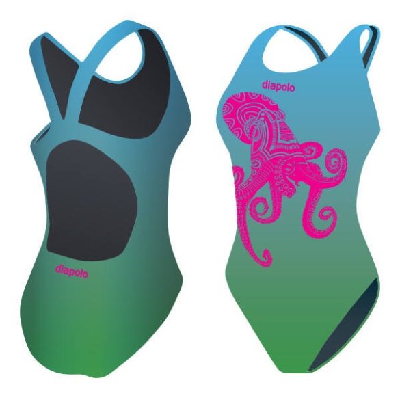 WOMEN'S THICK STRAP SWIMSUIT - Octopus 