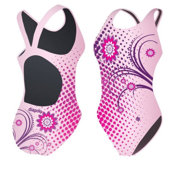 Damen Schwimmanzug-Flower 2 mit breiten Trägern