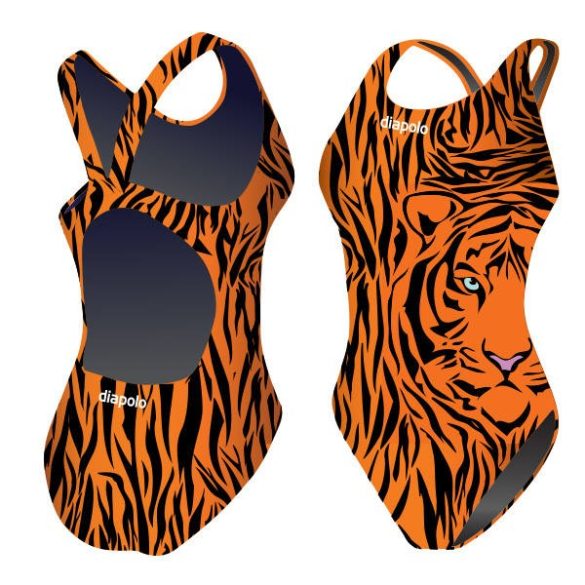 Damen Schwimmanzug-Tiger mit breiten Trägern