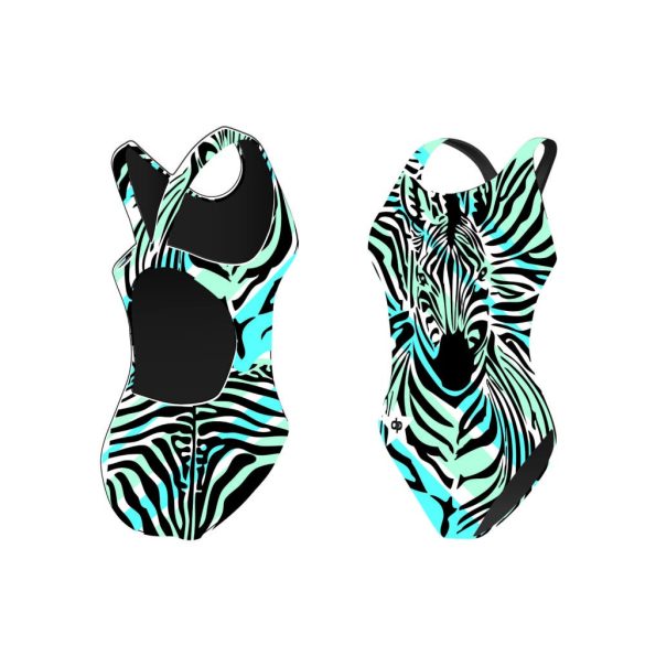 Damen Schwimmanzug-Zebra 1 mit breiten Trägern