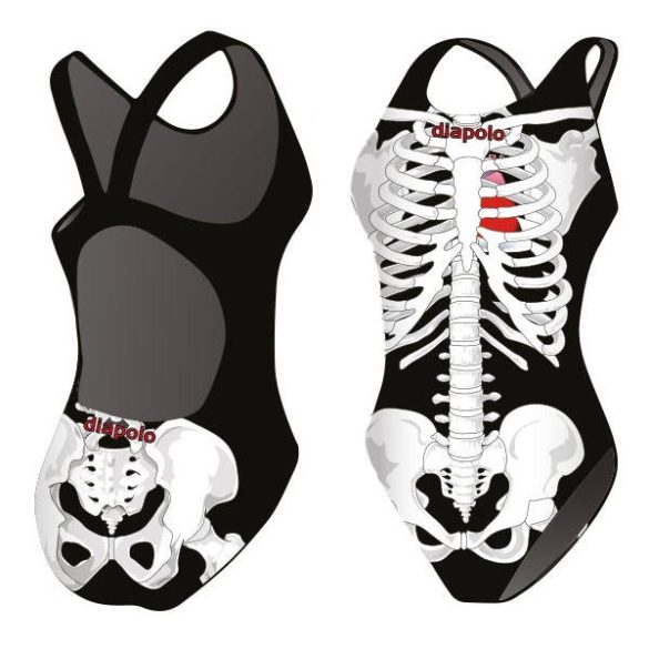 WOMEN'S THICK STRAP SWIMSUIT - Skeleton