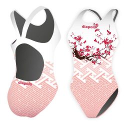 Women's thick starp swimsuit - Cherry tree - 2