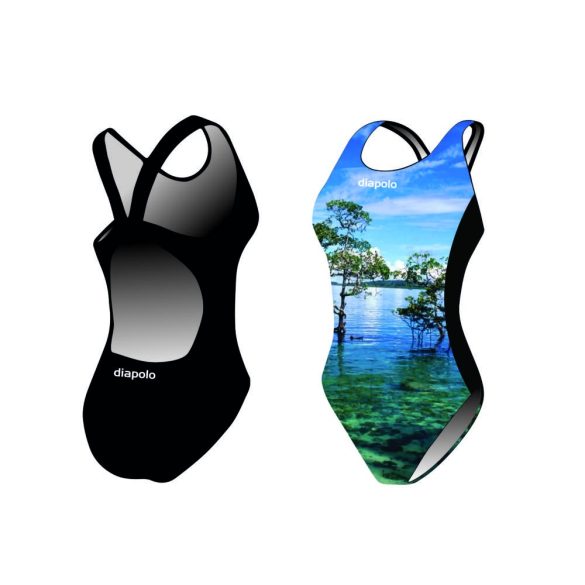 Damen Schwimmanzug-Landscape mit breiten Trägern