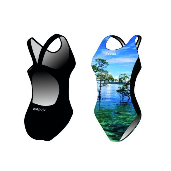 WOMEN'S THICK STRAP SWIMSUIT - Landscape