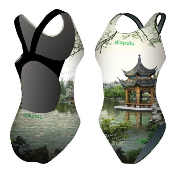 Damen Schwimmanzug-Pagoda mit breiten Trägern