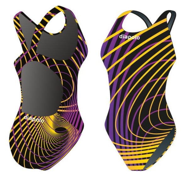 Damen Schwimmanzug-Neon 2 mit breiten Trägern