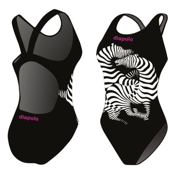 Damen Schwimmanzug-Zebra mit breiten Trägern