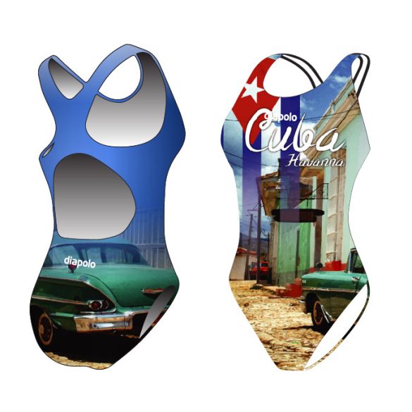 Damen Schwimmanzug-Cuba mit breiten Trägern