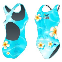 Damen Schwimmanzug-HWPSC Malta flowers mit breiten Trägern